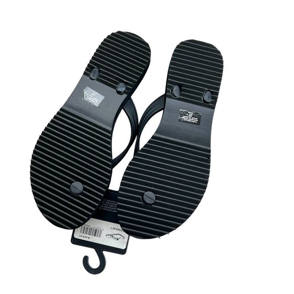 🎉HP🎊Tommy Hilfiger Black Flip Flops Black Size 6 - Picture 2 of 8